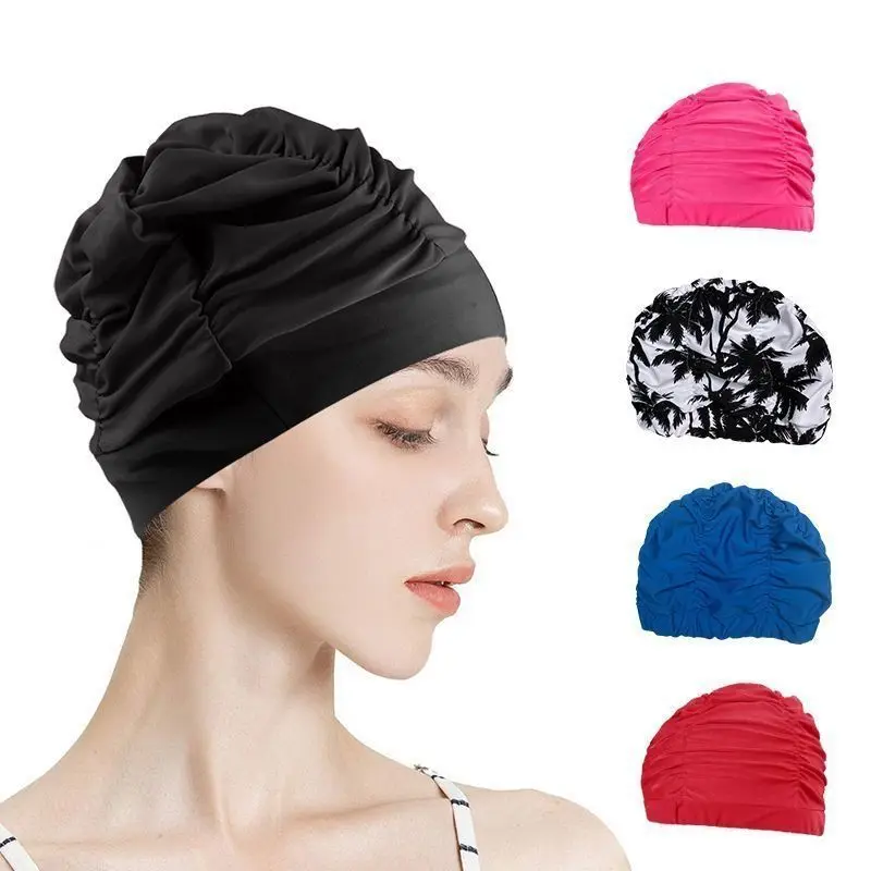 

Сплошная цветная шапочка для плавания, удобная шапочка для горячих источников, дышащая гладкая детская шапочка для плавания для взрослых, быстросохнущая шапочка