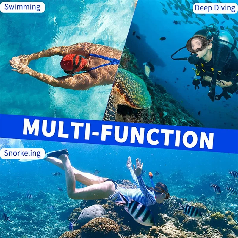 HD مجال الرؤية نظارات الغوص ، مقاوم للماء ، ومكافحة الضباب ، واقية من الانفجار ، سيليكون ، الرجعية ، أقنعة الغوص الحرة ، أسود ، شفاف