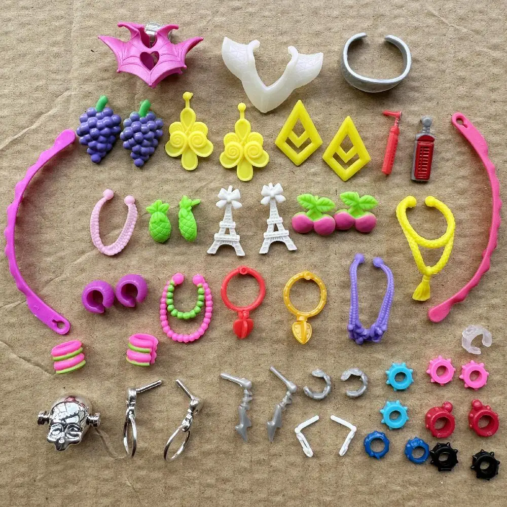 1/6 Monsters Doll Earrings Necklace Bracelet Belts Hat Fashion Decorations Playing Doll Accessories