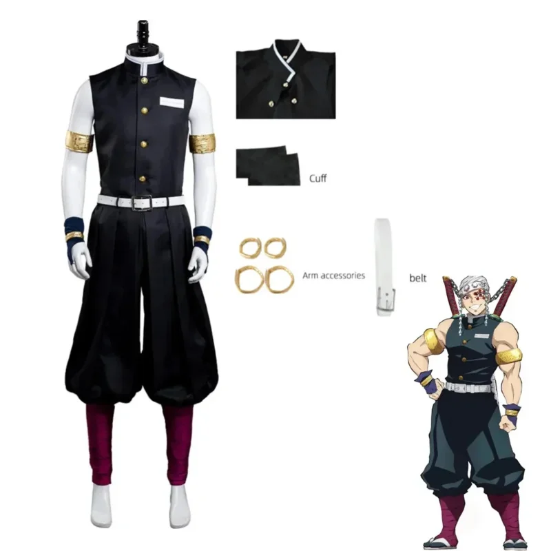 

Kimetsu No Yaiba Cos Uzui Tengen Ghost Killer Uniform Cosplay Costume Cos Game Anime Party Uniform Hallowen