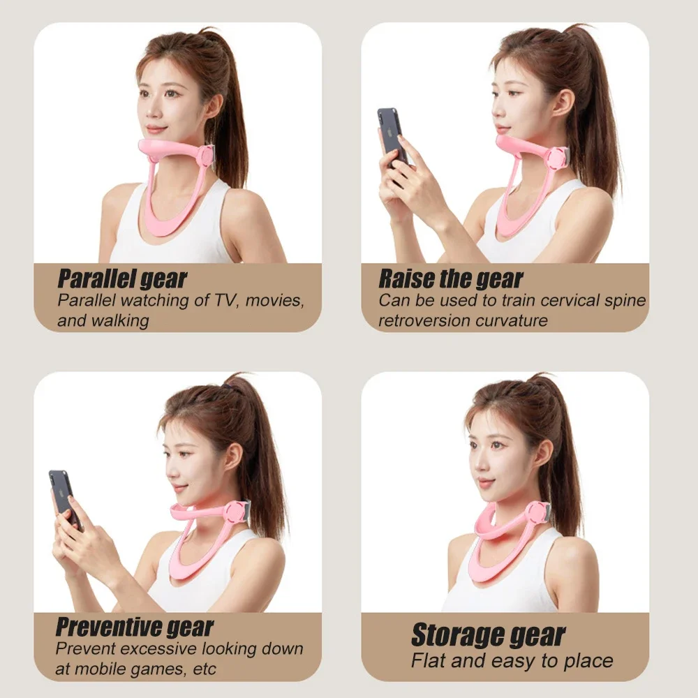 دعامة رقبة قابلة للتعديل لتخفيف الآلام - طوق جر عنق الرحم لوضعية الرأس الأمامية والاستخدام المنزلي (3 ألوان) #1