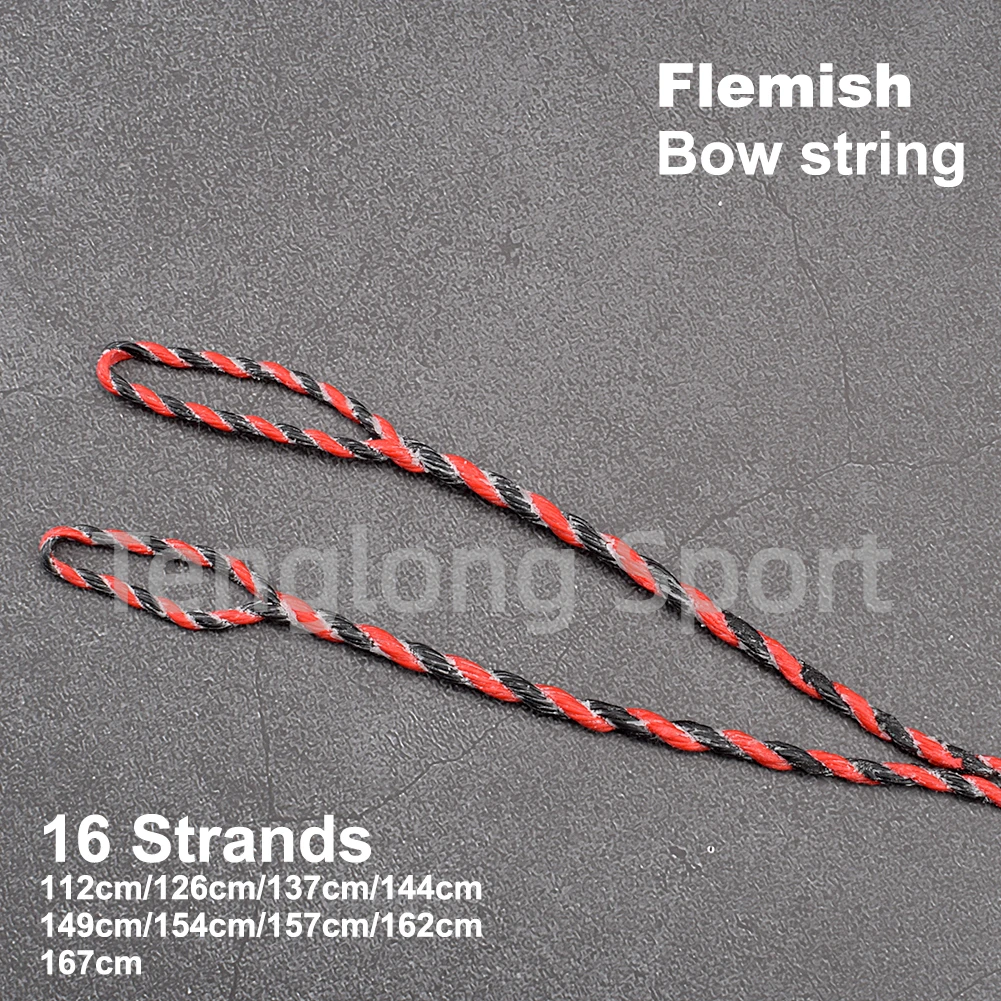 Archery Bowstring 16 Strands Suitable for 48/54/58/60/62/64/66/68/70 In Traditional Longbow Recurve Bow String