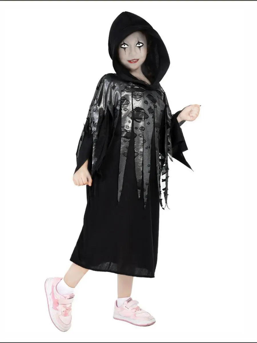 Nuevo disfraz de esqueleto de halloween, ropa de actuación para niños, Dios de la muerte, espantapájaros, guadaña de Terror, fantasma, Dr up, Material de poliéster