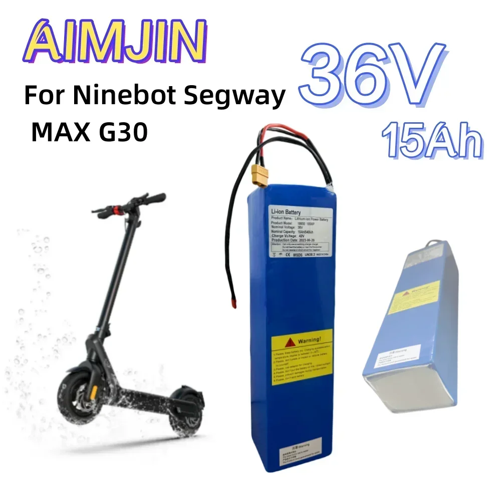 10S6P 36 В 15000 мАч 540 Втч 18650 литий-ионный аккумулятор для Segway Ninebot MAX G30 электрический скутер специальный аккумулятор