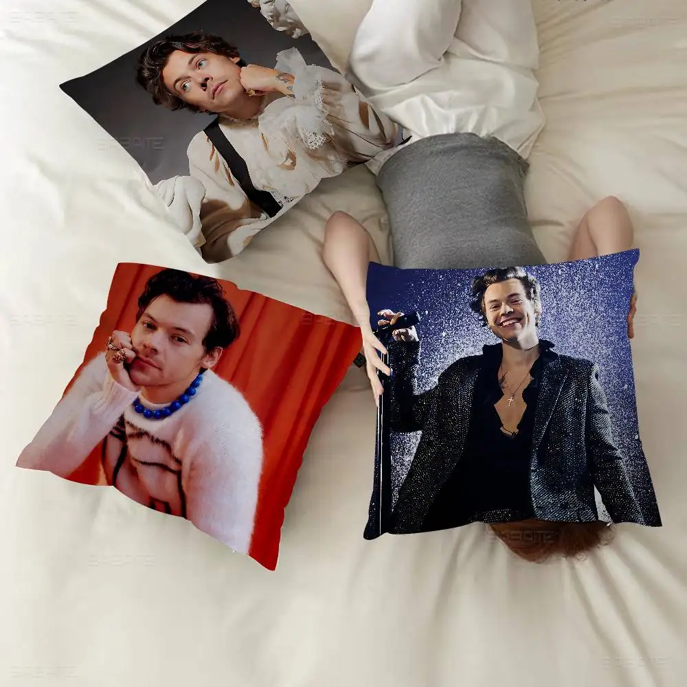 Singer H-Harry Styles Personalized picture text home decorative pillows Household Gifts 45x45cm