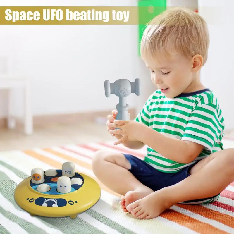 Hammering Pounding Toy Spaceship Hammering Game With Hammer Fine Motor Skill Toy Early Developmental Toy For Boys And Girls Fun