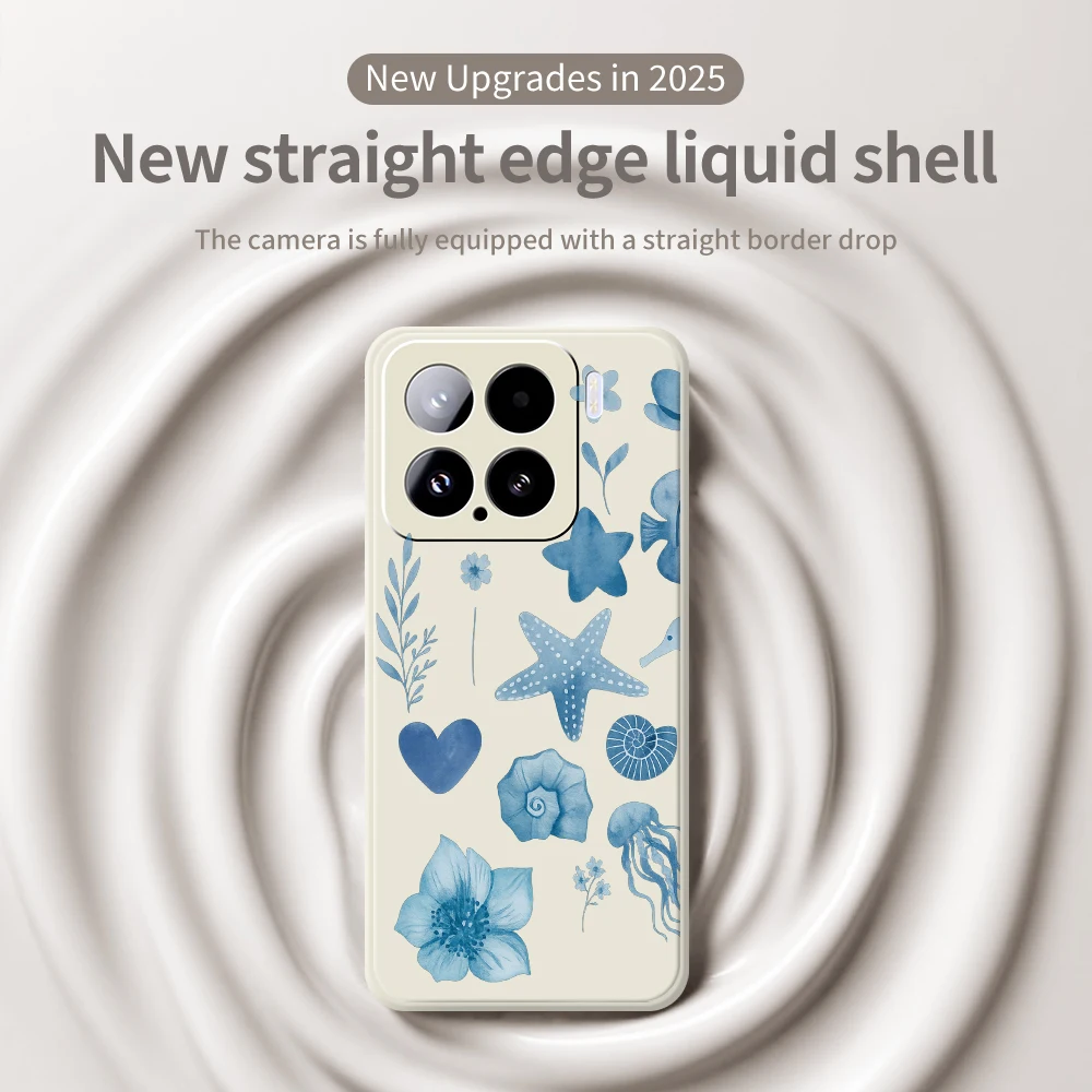 海をテーマにしたXiaomi Mi 15 Ultra、Mi 14T、13T、12T、11T Pro用スマホケース、Xiaomi Mi 13T Pro、Mi 11T Pro用シリコンソフトケース
