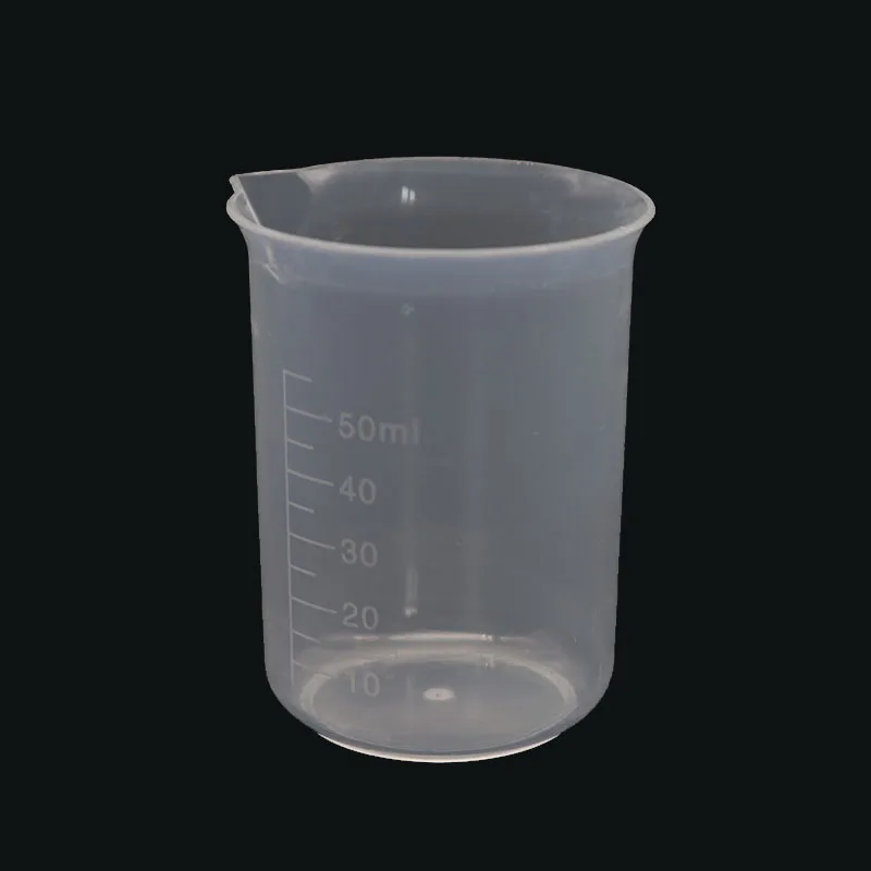 Vaso de medición de plástico transparente, medidor de laboratorio, cuentagotas, medidor de escala, equipo de líquidos, 1 Juego, 50ML, 1 unidad, 5ML