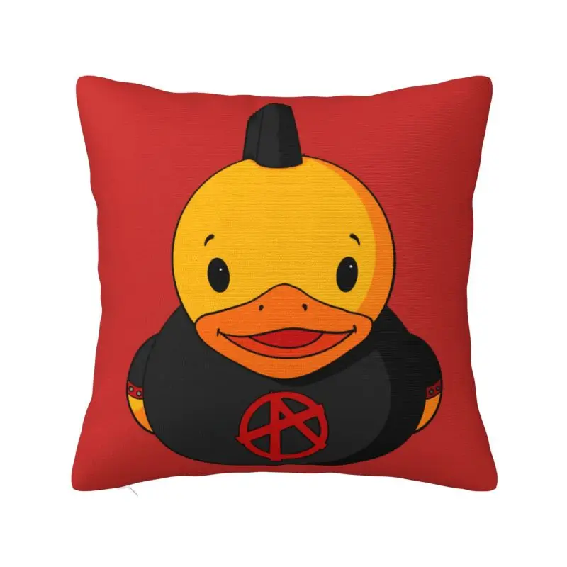 Custom Luxury Anarchy Boy Rubber Duck Cushion Cover for Sofa Velvet Pillow Case