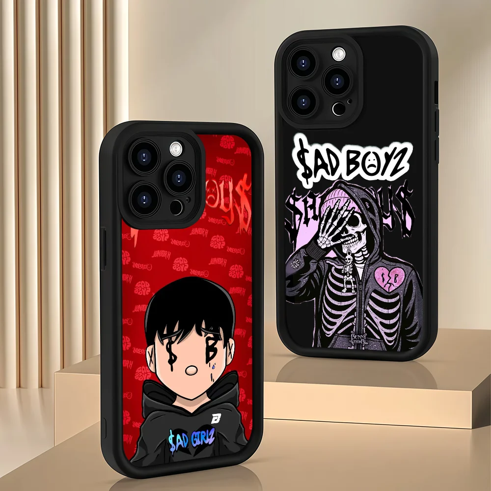 JUNIOR H S-SAD B-BOYZ funda de teléfono para iPhone 12 11 13 14 15 16 17 Max Pro Plus Air Mini a prueba de golpes antideslizante silicona suave