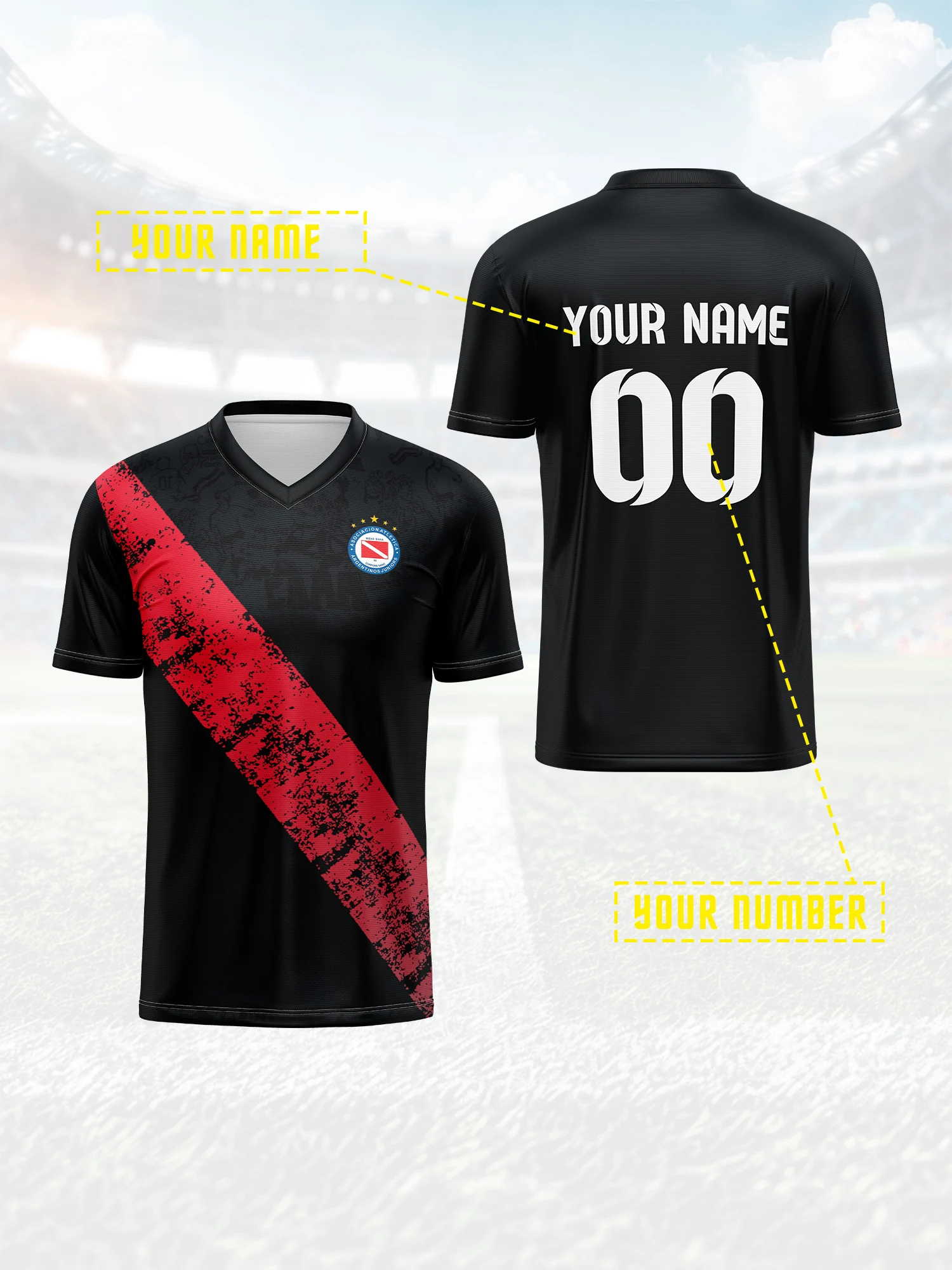 

2026 Men's and Women's Customized Name and Number Sports V-Neck Jerseys, Quick-Drying, Fashionable, Sublimation Technology