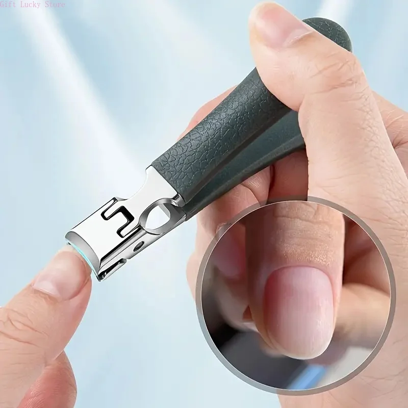 Professionelles Nagelknipser-Set aus Edelstahl für dicke Nägel, spritzwassergeschützt, scharfer Trimmer, Nagel- und Pediküre-Maniküre-Werkzeuge für Männer