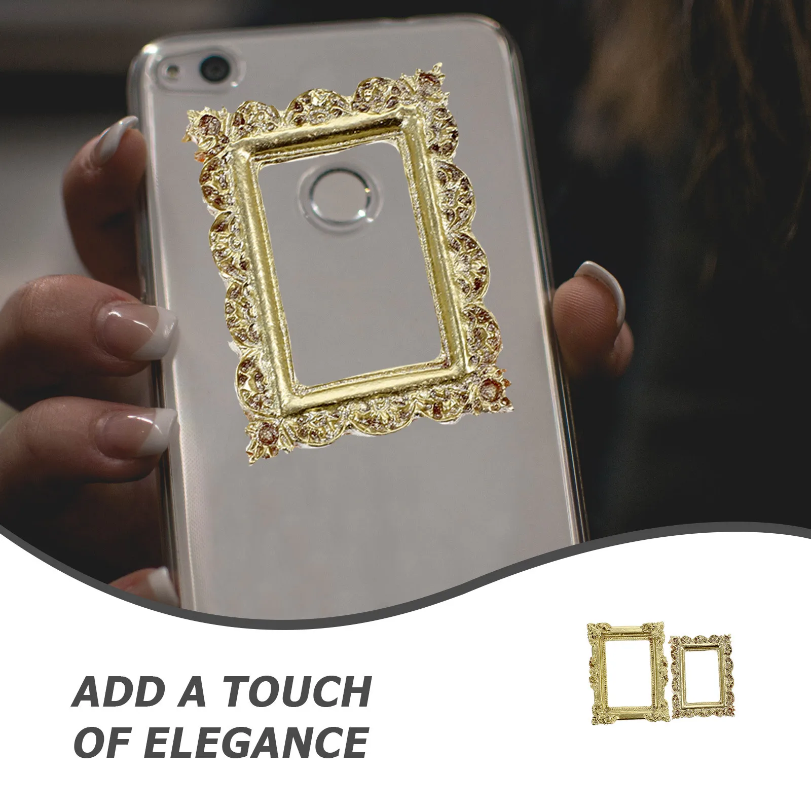 

20Pcs Mini Retro Picture Frame Resin Vintage Frame for DIY Crafts Jewelry Display Small Photo Prop Decoration Accessory