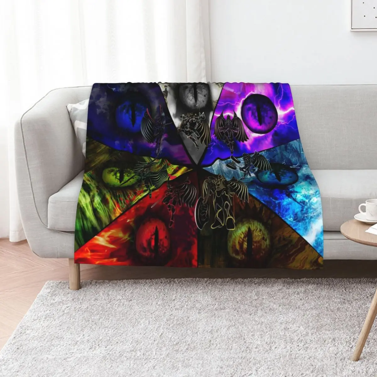 Seven incarnations of armored dragoons Throw Blanket Versatile Cozy Throw Blanket for All Occasions