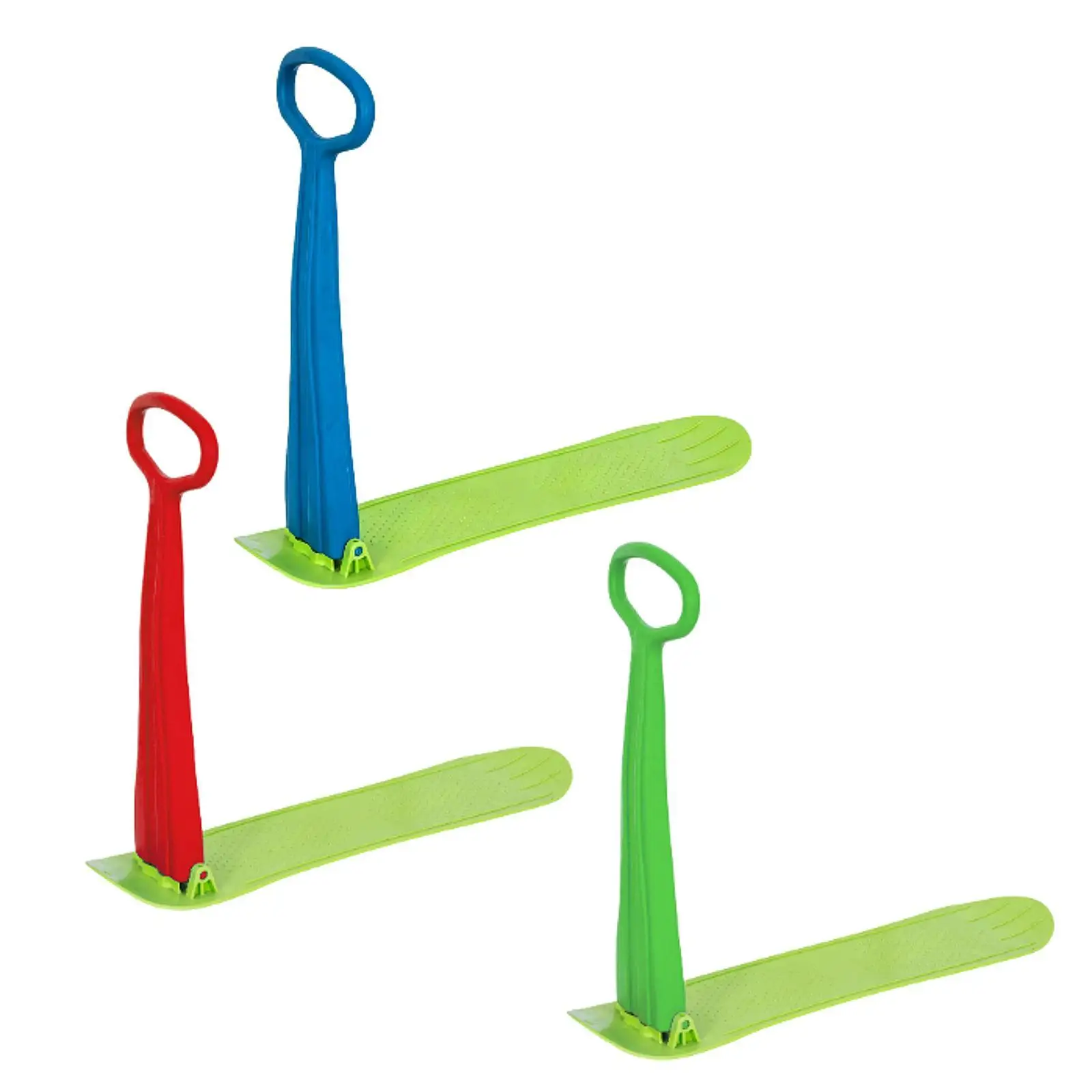 Portable Snow Sled Board, Compact Snow Skate, Snowboard with Handlebar for 4 Years and up Kids Snow Grass Birthday Gifts