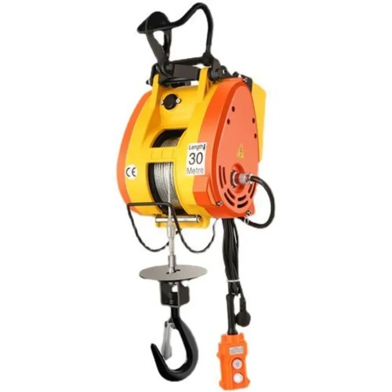 Remote Control Mini Micro Load Portable Hoist Electric Winch 220V Small Crane