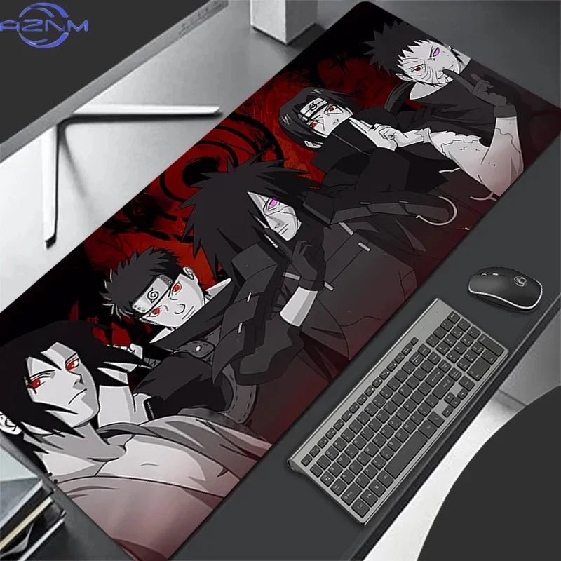 Black and White Mouse Pad Naruto Rubber Table Large XXL Gamer Desk Mat Comter Keyboard Pad Gaming Accessories Stylish Mousepad