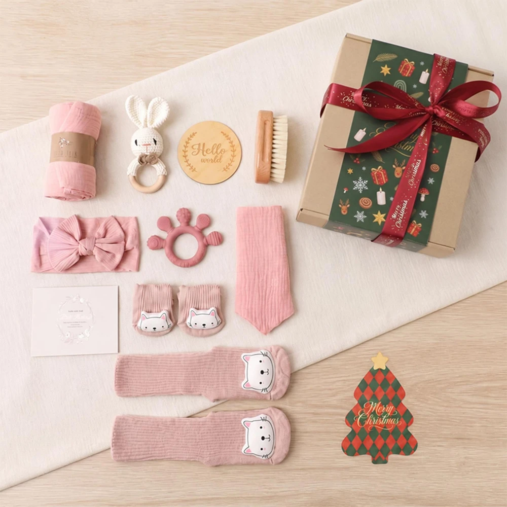 baby-christmas-gift-set-bunny-teether-blanket-soft-toys-newborn-0-12m-present-box-comb-present-box-set-holiday-gift-giving