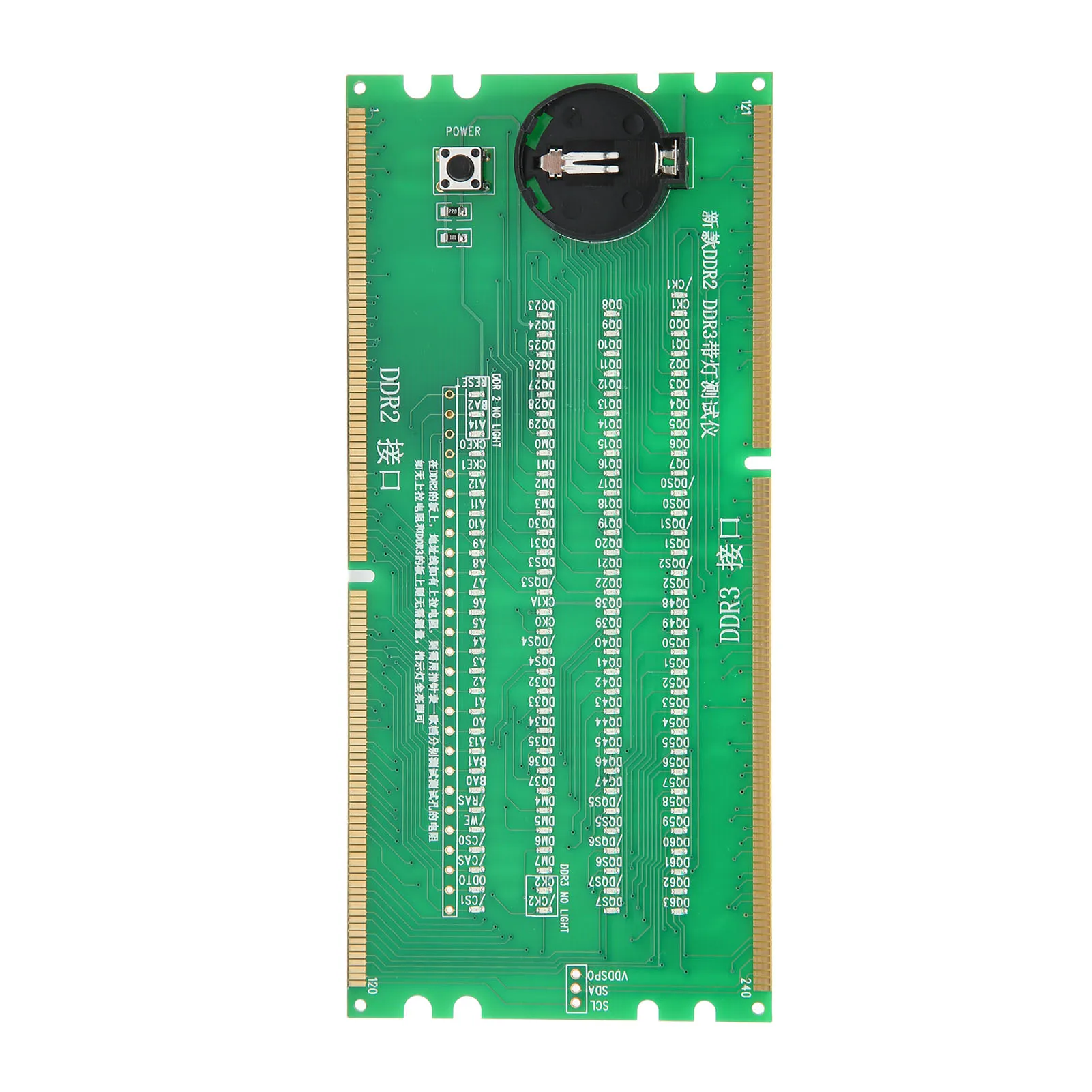 Memory Tester DDR2 DDR3 Tester Compact Diagnostic Card LED Indicators Dual DDR2 DDR3 Support For Motherboard Diagnostics