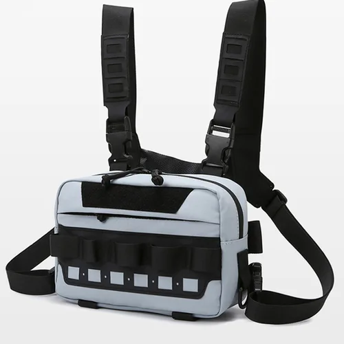 Bolsa táctica de pesca para hombre, mochila con bolsa para acampar, senderismo, señuelo Molle para mujer, chaleco frontal para el pecho, entrenamiento, mochila para ciclismo