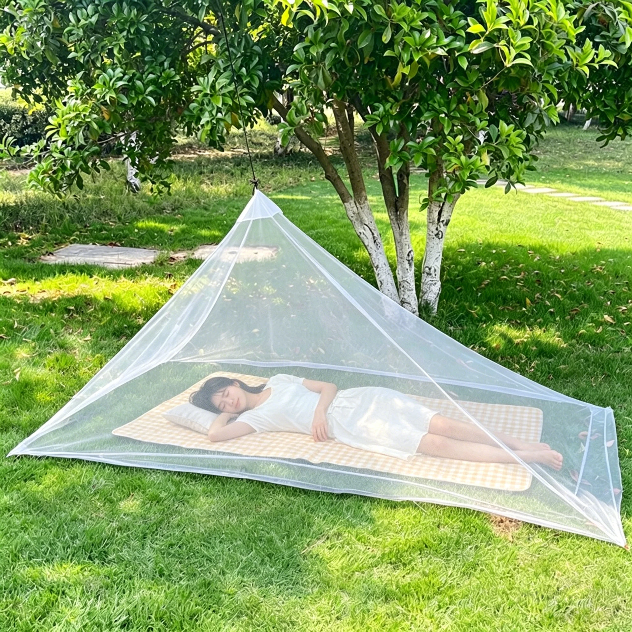 Camping Mosquito Net Tent, Bug Net For Bed Compact and Ultra-Light for Travel Netting for Camping and Hiking, With Carry Bag