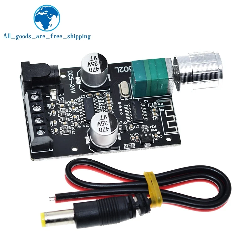 ZHITING Modulo Scheda Amplificatore Bluetooth 2x50W Scheda Amplificatore Audio Stereo Digitale DC a Doppio Canale 5V-27V con Filtro HiFi