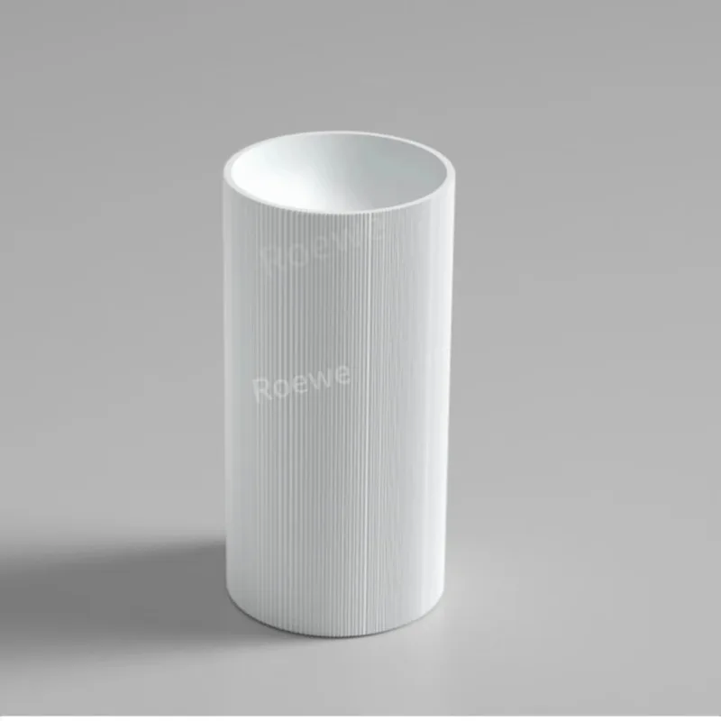 

Современная белая раковина на пьедестале цилиндрической формы с полированным камнем для использования в отеле или в ванной комнате