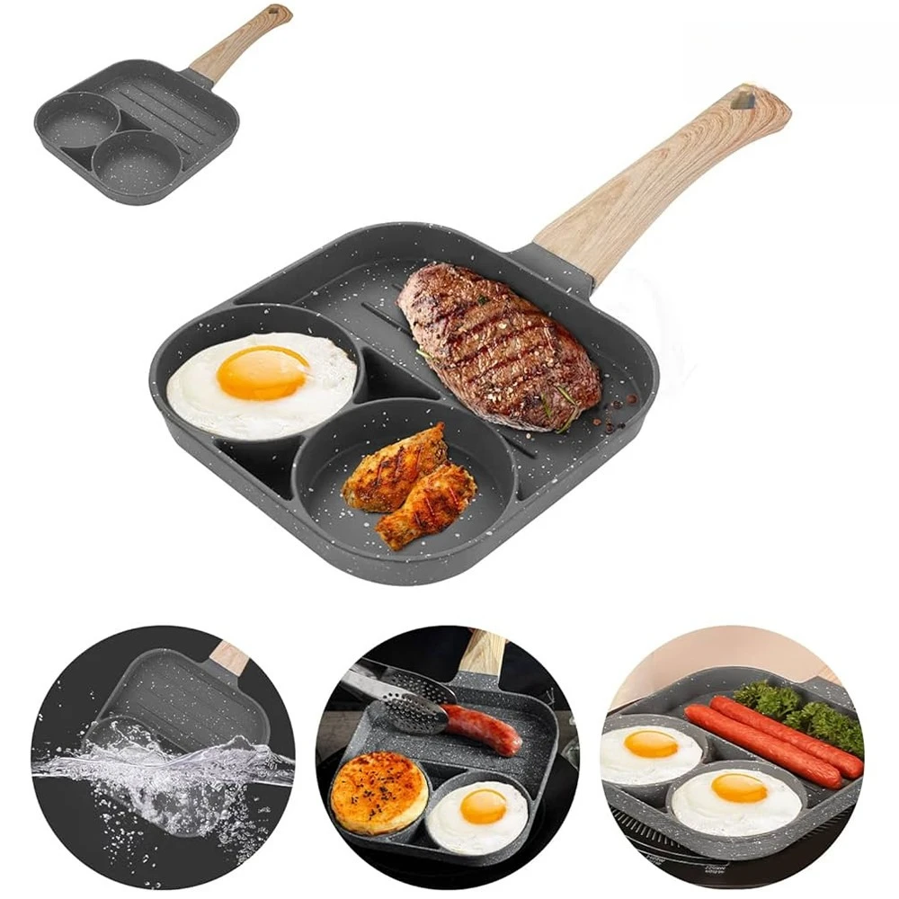 Frigideira Antiaderente Para Carne Frita Ovos Hamburgo Panela De Omelete Fundo Comeia