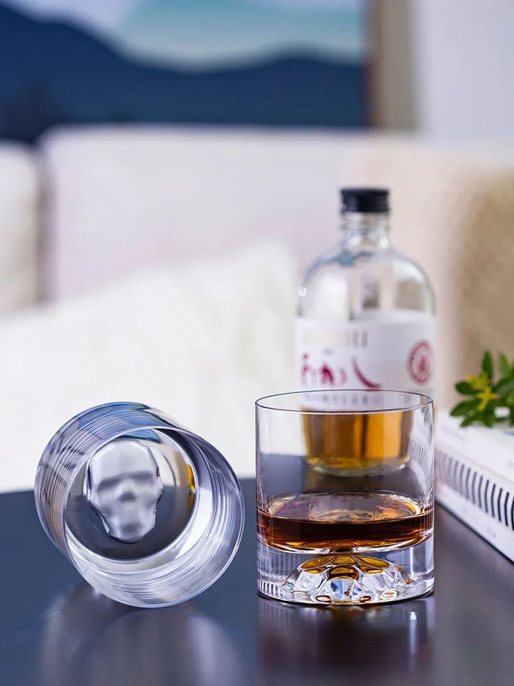 Skull Whiskey Tasting Glass Old Fashioned Crystal Wine Drink Cup Bottom Raised Cool Devil Face Vodka XO Chivas Tumbler Beer Mug