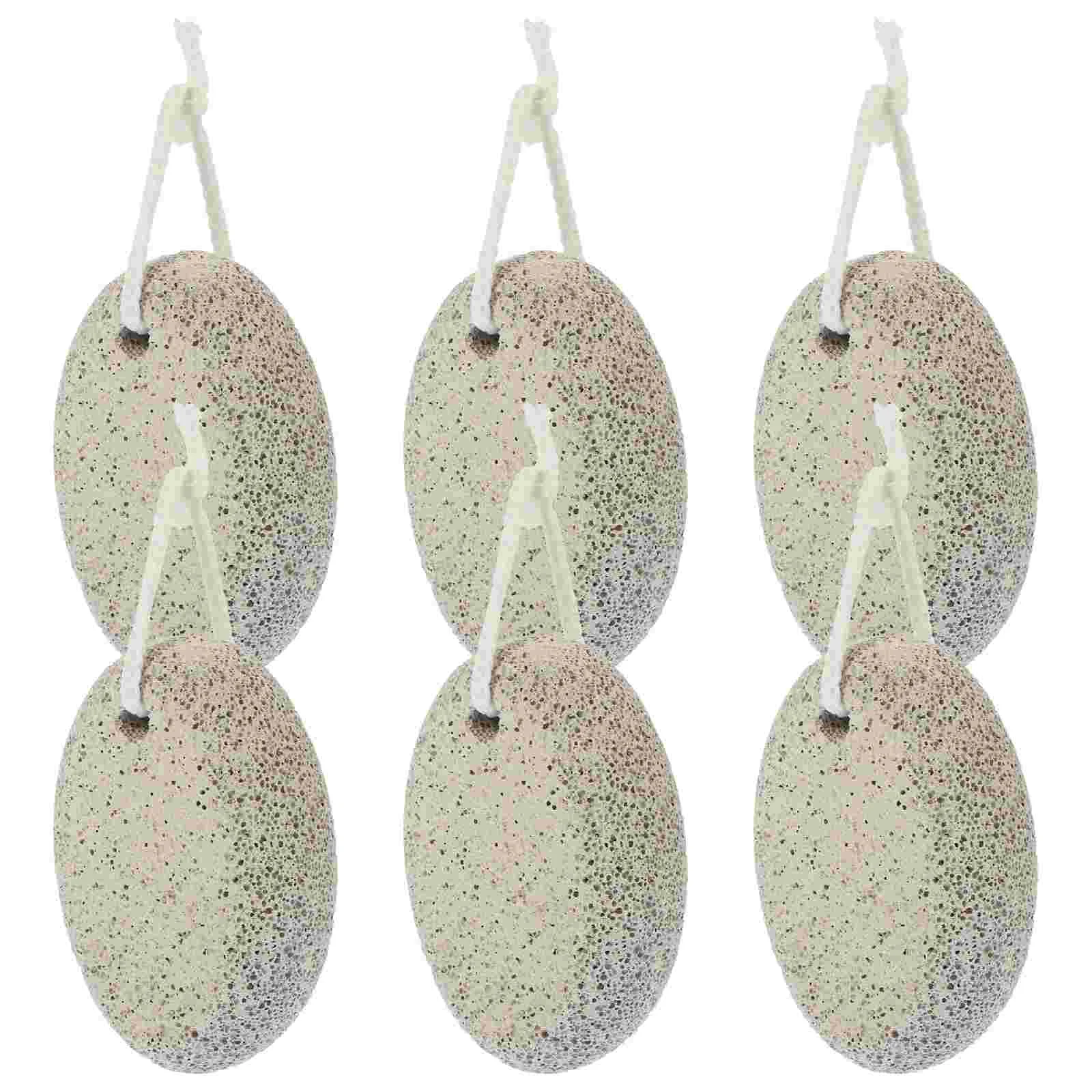 6 Pcs Volcanic Pumice Stone Scrubber Clippers for Feet Callus Remover Pedicure Tools Rock Dead Skin Foot Heavy Callused