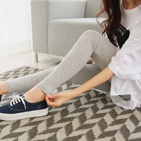 Summer New 2026 Women's Modal Slimming High-Waist Thin Cotton Base Layer Pants Korean Style Nine-Point Pants for Outerwear