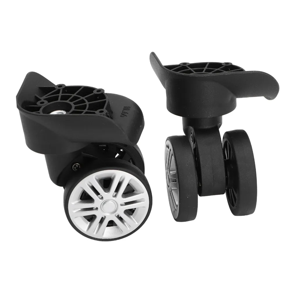 1 Pair Durable ABS Luggage Case Wheels Mute Swivel Double Row Travel Suitcase Caster Luggage Wheel Spare Part Suitcases