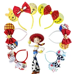 2024 Lovely Mickey Mouse Ears Headbands for Baby Girl Frozen Headband Adult Girl Accessories Adults/Kid Sequin Cosplay Hairband