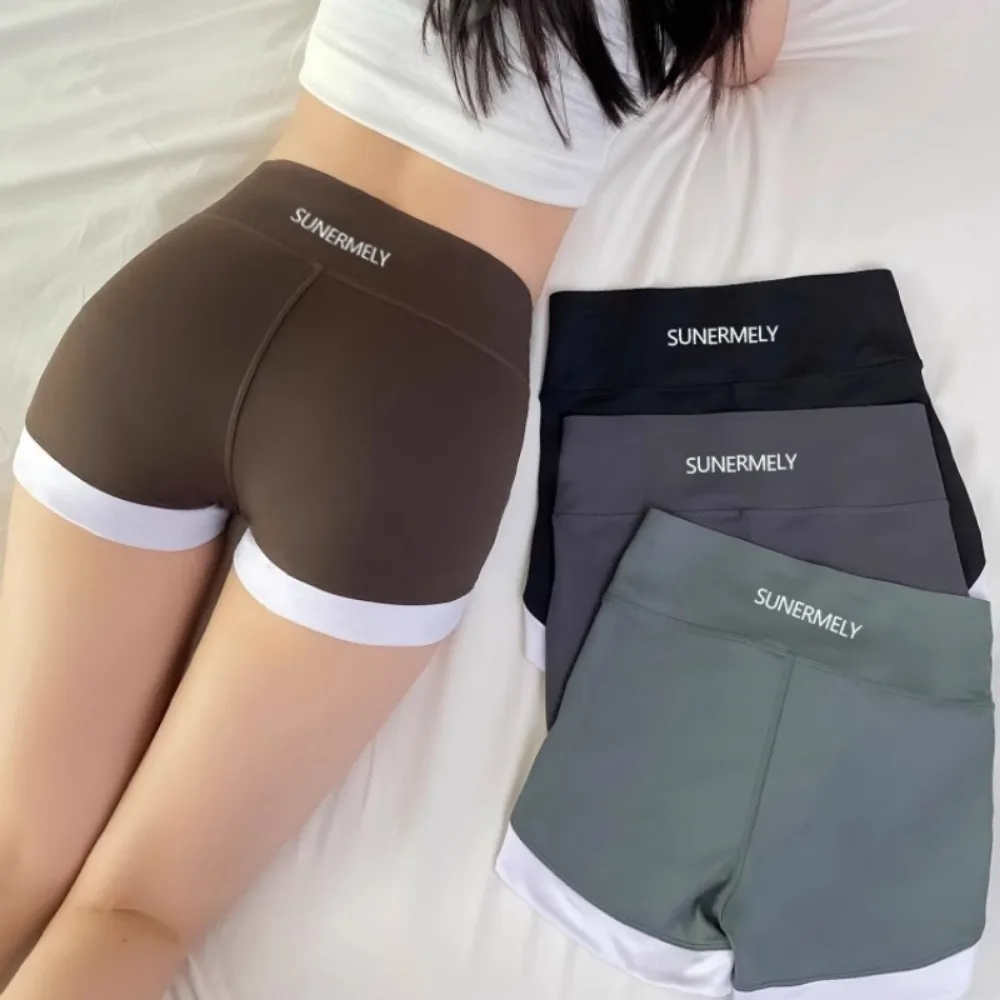

New Seamless Sports Shorts Breathable High Waist Yoga Safety Pants Quick Drying Shark Pants Hip Liftting