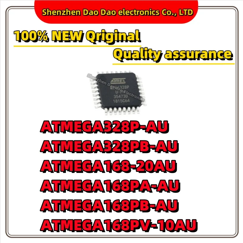 ATMEGA328P-AU ATMEGA328PB-AU ATMEGA168-20AU ATMEGA168PA-AU ATMEGA168PB-AU ATMEGA168PV-10AU IC Chip 32-TQFP Quality Brand New