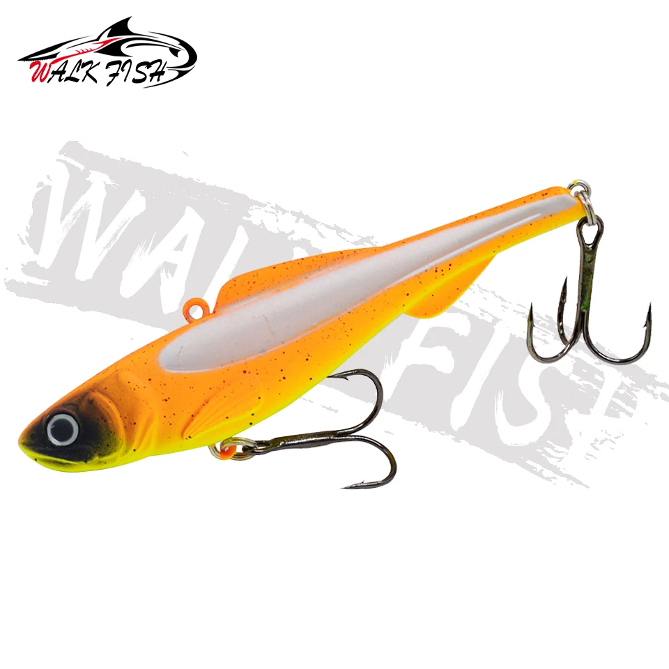 WALK FISH New 1Pcs Winter Ice Fishing Lure 9cm/26g Sinking Isca Artificial Rattlin Vibration VIB Hard Bait Crankbait Treble Hook