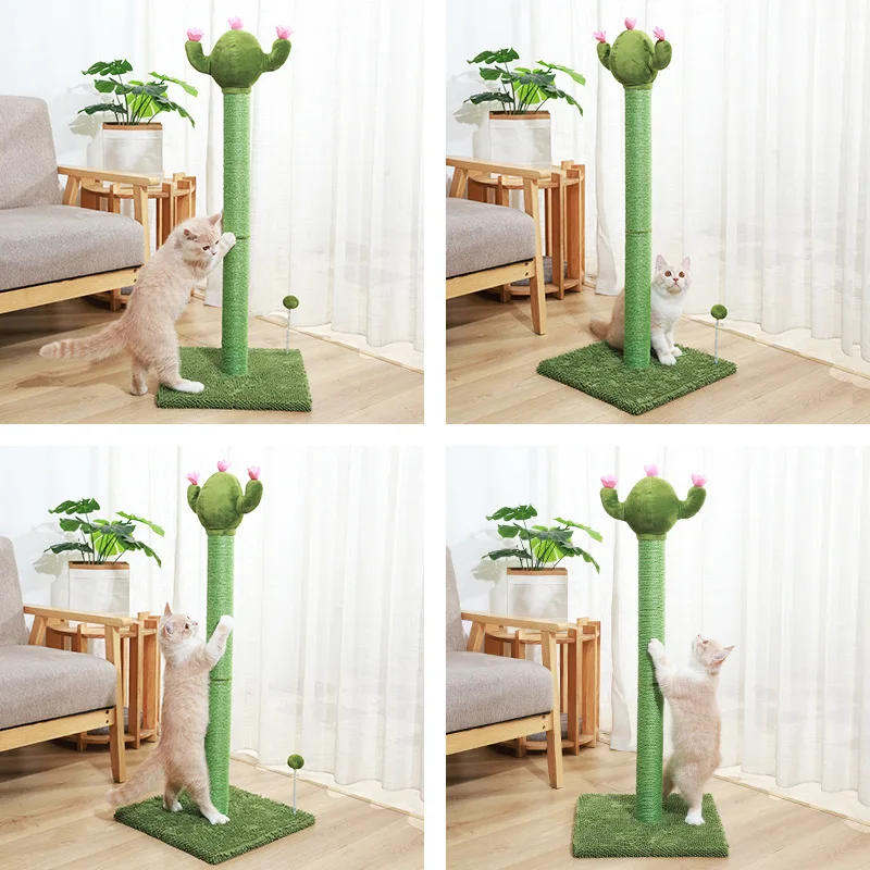 Cactus Sisal Cat Climbing Frame Pet Cat Toys From Hi Supplies Grinding Claw Cat Tree Tower Climbing Post Pet Supplies