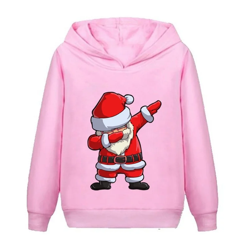 Sudadera con capucha de Navidad para hombre y mujer, ropa de calle de gran tamaño con estampado de Papá Noel, jerséis Harajuku, Y2k