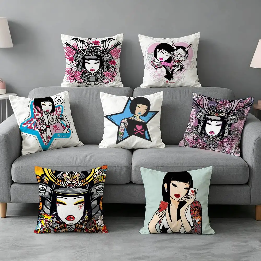 

Tokidoki-i Pillow cover Simple solid color design Surprise For Multiple Bedroom Styles.