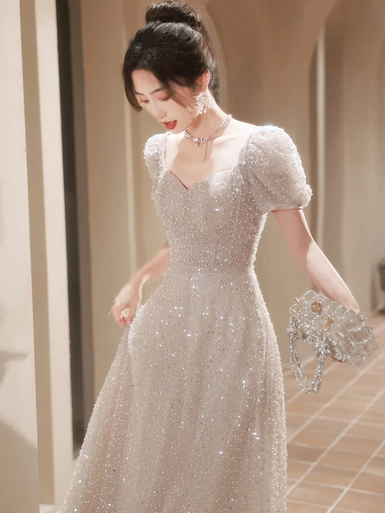 

Ele Evening Gown Women's Engagement Dr High-End Luxury Adult Par Host Korean Sle A-Line Skirt Long Dr