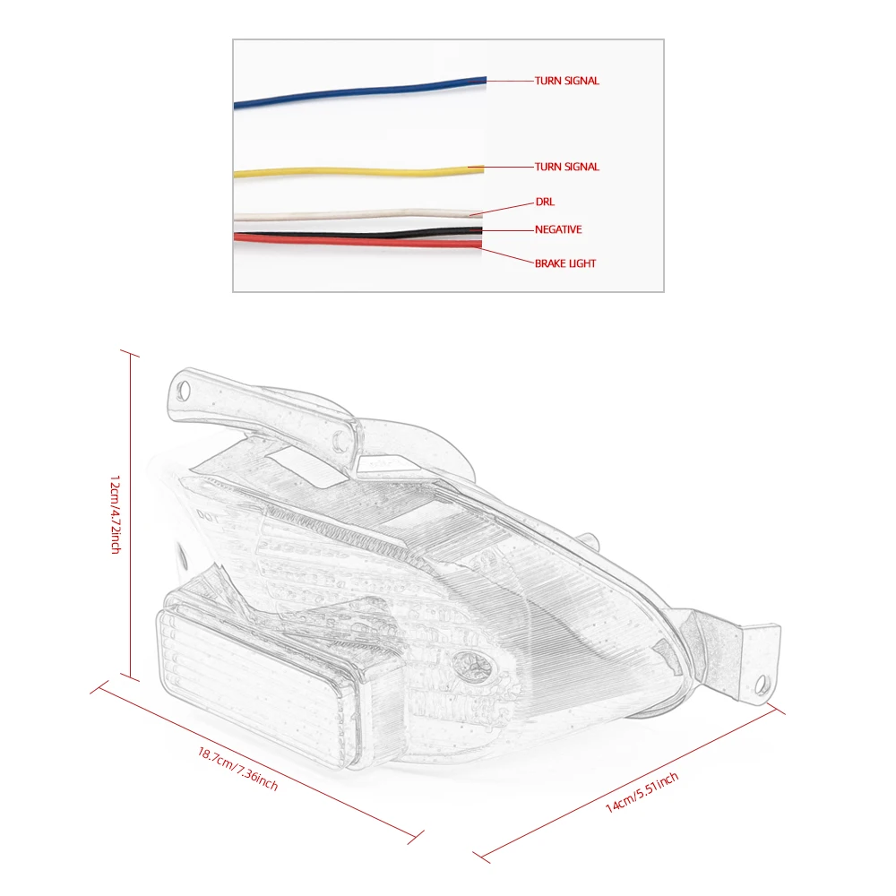 Rear Taillight Tail Brake Turn Signals Integrated Led Light Lamp For 2001 2002 SUZUKI GSXR1000 GSXR 600 750 2003 GSX-R 1000 K1