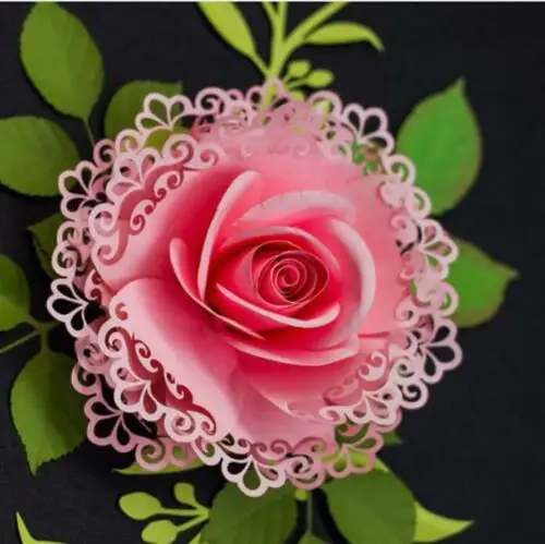 Layred Flower Leaves Metal Cutting Dies Stencil Scrapbook Diy Album Stamp Paper Card Embossing Decor Craft Knife Mould