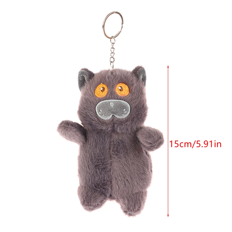 LLavero de peluche de gato de dibujos animados, llavero de gatito relleno, bolso encantador, colgante, mochila, decoración colgante, regalos para mejores amigos