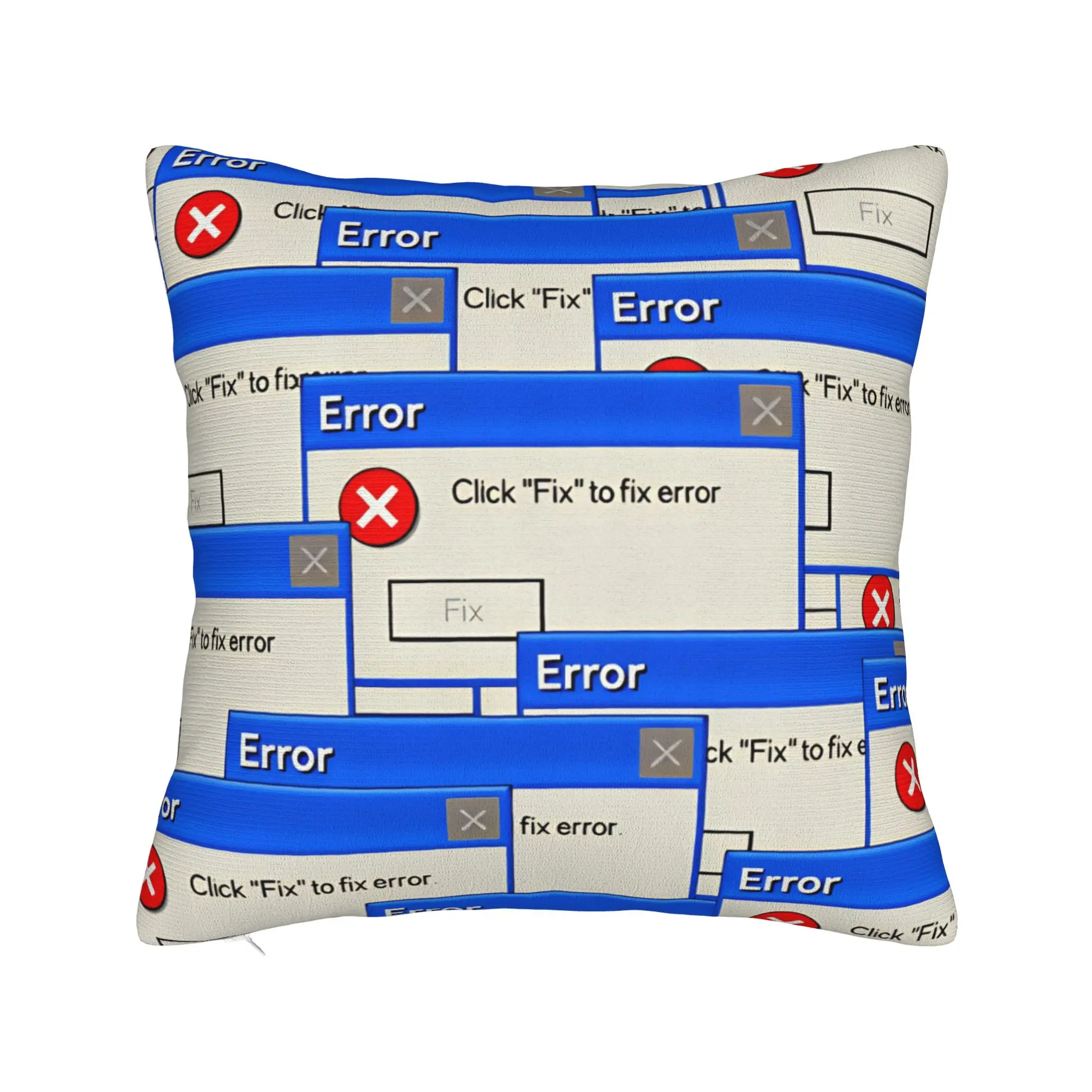 Pillow Case Funny Blue Screen of Death Square  Pillow Cover For Wedding Party Home Decor Retro Trendy Pillowcases