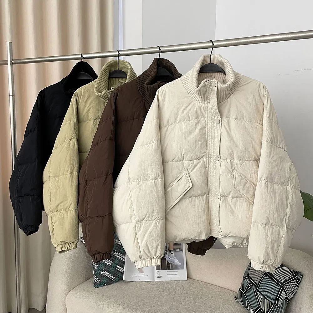 

2024 Autumn Winter New Down Jacket Filled with 90% White Duck Down Jacket Women Daily Commuting Loose Casual Thickened Warm Coat