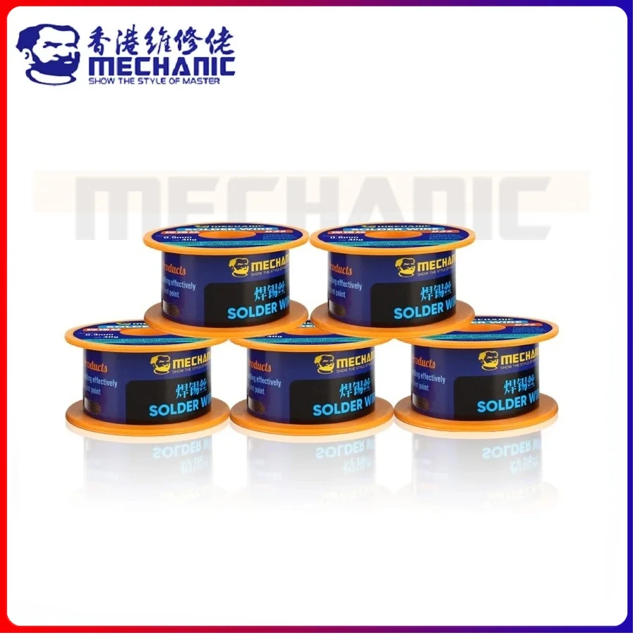 

MECHANIC DS6 40g Solder Wire 0.3/0.4/0.5/0.6/0.8mm High Purity No-clean Mild Rosin Core 210℃ Melting Point Soldering Flux 1-3%