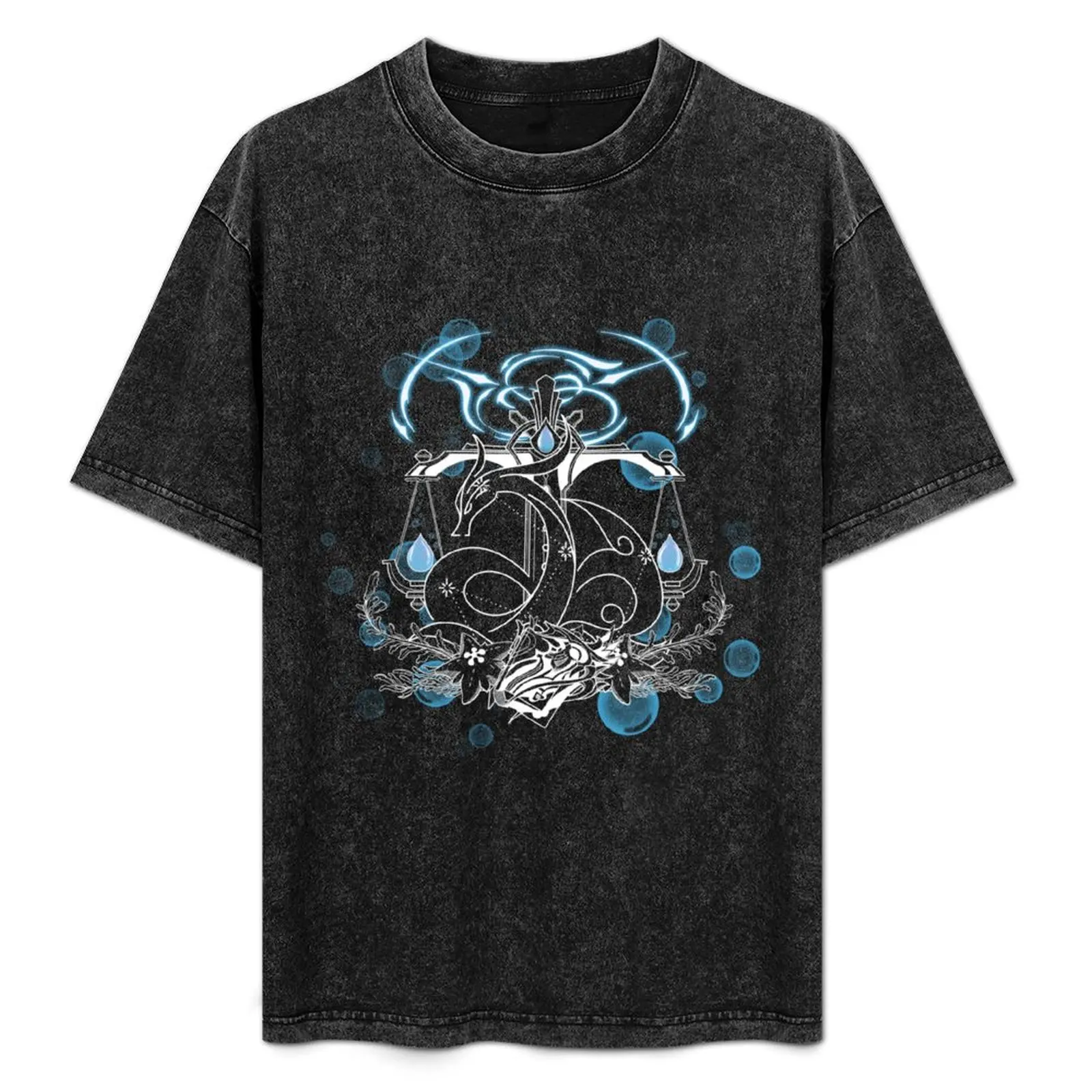 

Neuvillette Constellation Design White T-Shirt Sporty Casual Quick Dry T-Shirt
