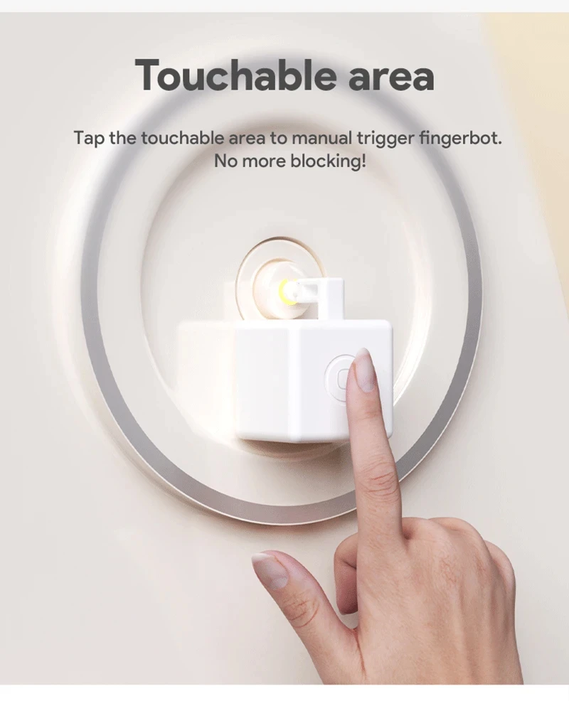 Tuya Zigbee Bluetooth Smart Touch Fingerbot Plus USB Rechargeable Switch Button Pusher Arm Fingerbot Via Alice Alexa Google Home