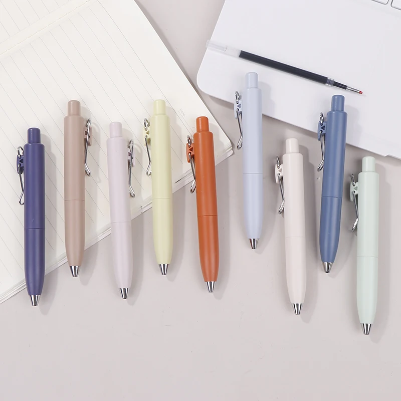 0.5mm Small Thick Core Fat Mini Pocket Pen Neutral Quick Dry Waterproof Uniball One Push Portable