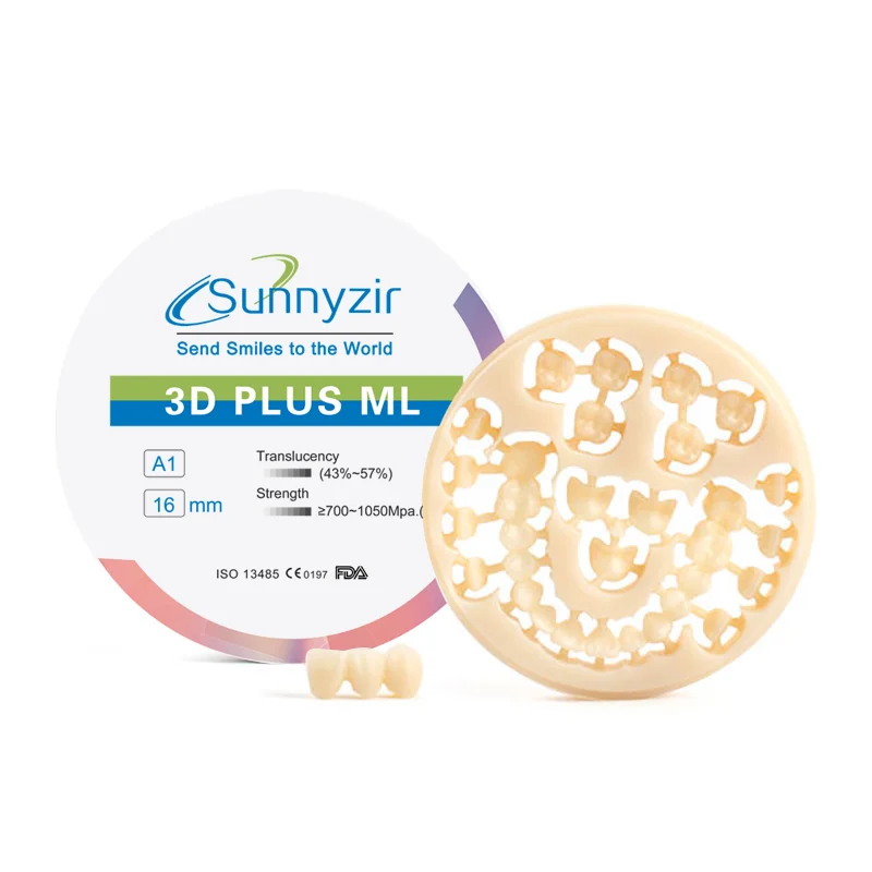 Sunnyzir 98*16mm Multi- Functional 3D Pro Multilayer Zirconia Blocks Dental Materia Zirconium Disk for Dental Dental CAD CAM